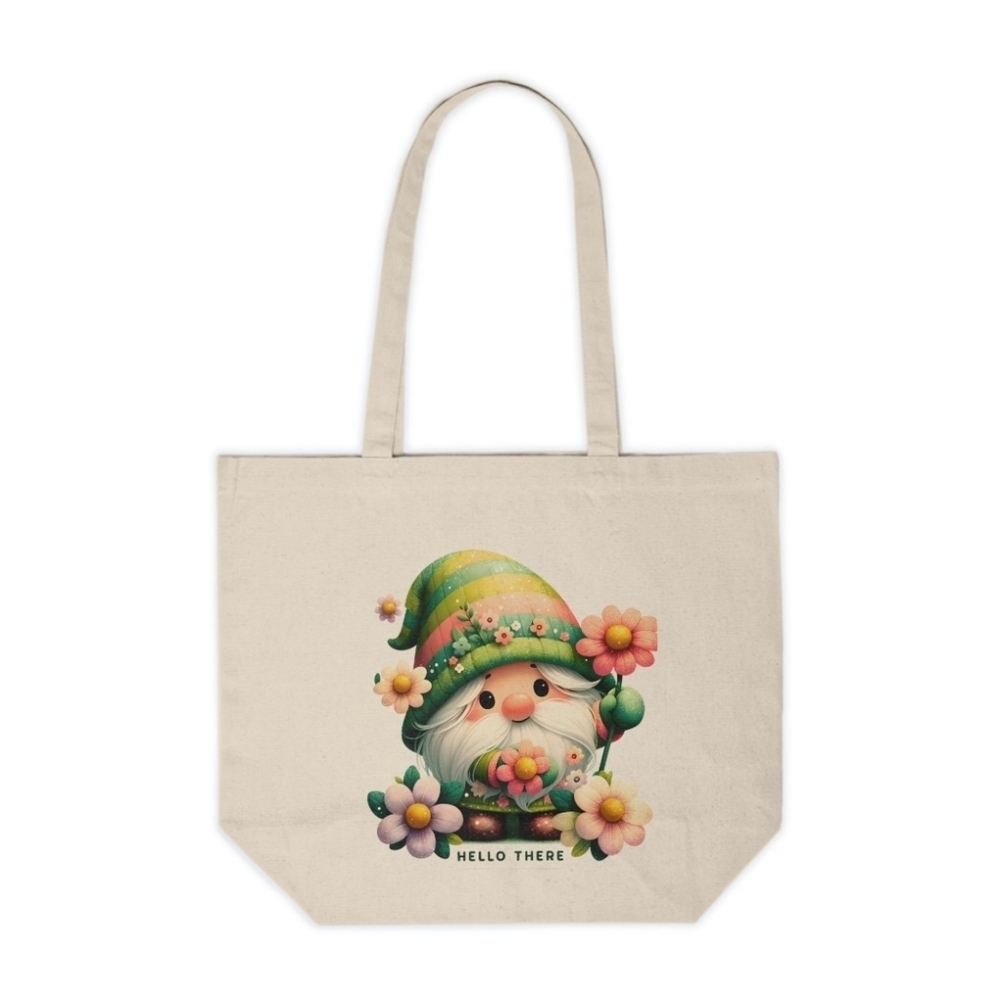 Spring Gnome Custom Canvas Tote Bag